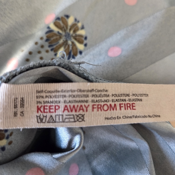 Free People Intimately Pajama Party Sleep Satin PJ Top in Hazy Blue Size Small - Picture 10 of 14